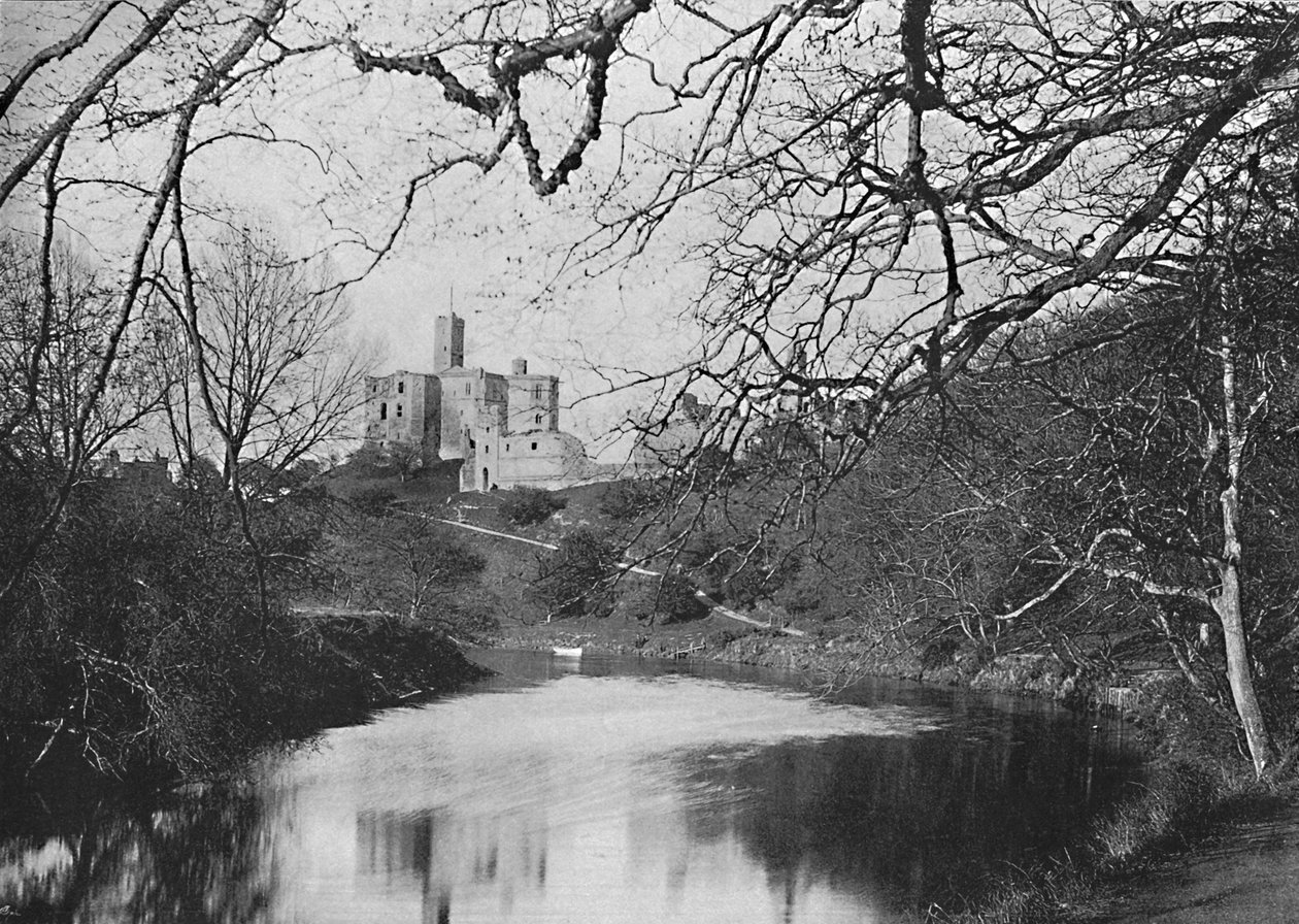 Warkworth Castle, c1896 av M. Aunty