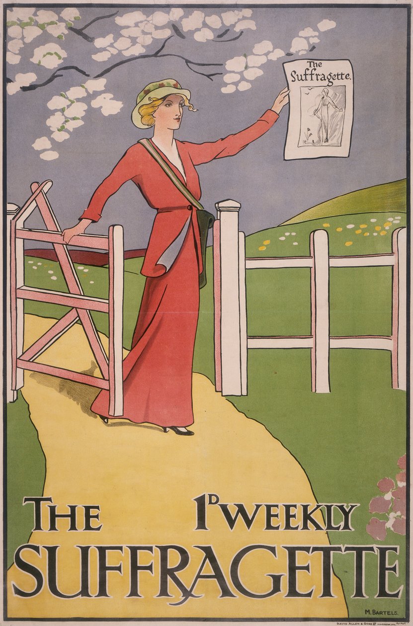 Plakat for avisen The Suffragette, c1910-c1915 av M Bartels