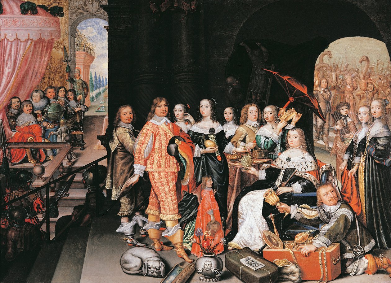 Familien til den store kurfyrsten Frederick William av Brandenburg (1620-88) (maleri) av M Czwiczk