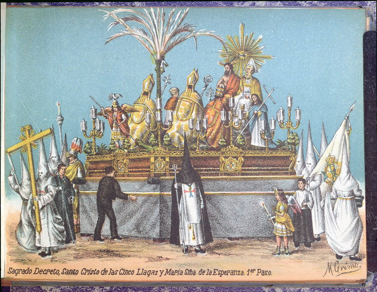 Prosesjon under Holy Week i Sevilla av M. Grima