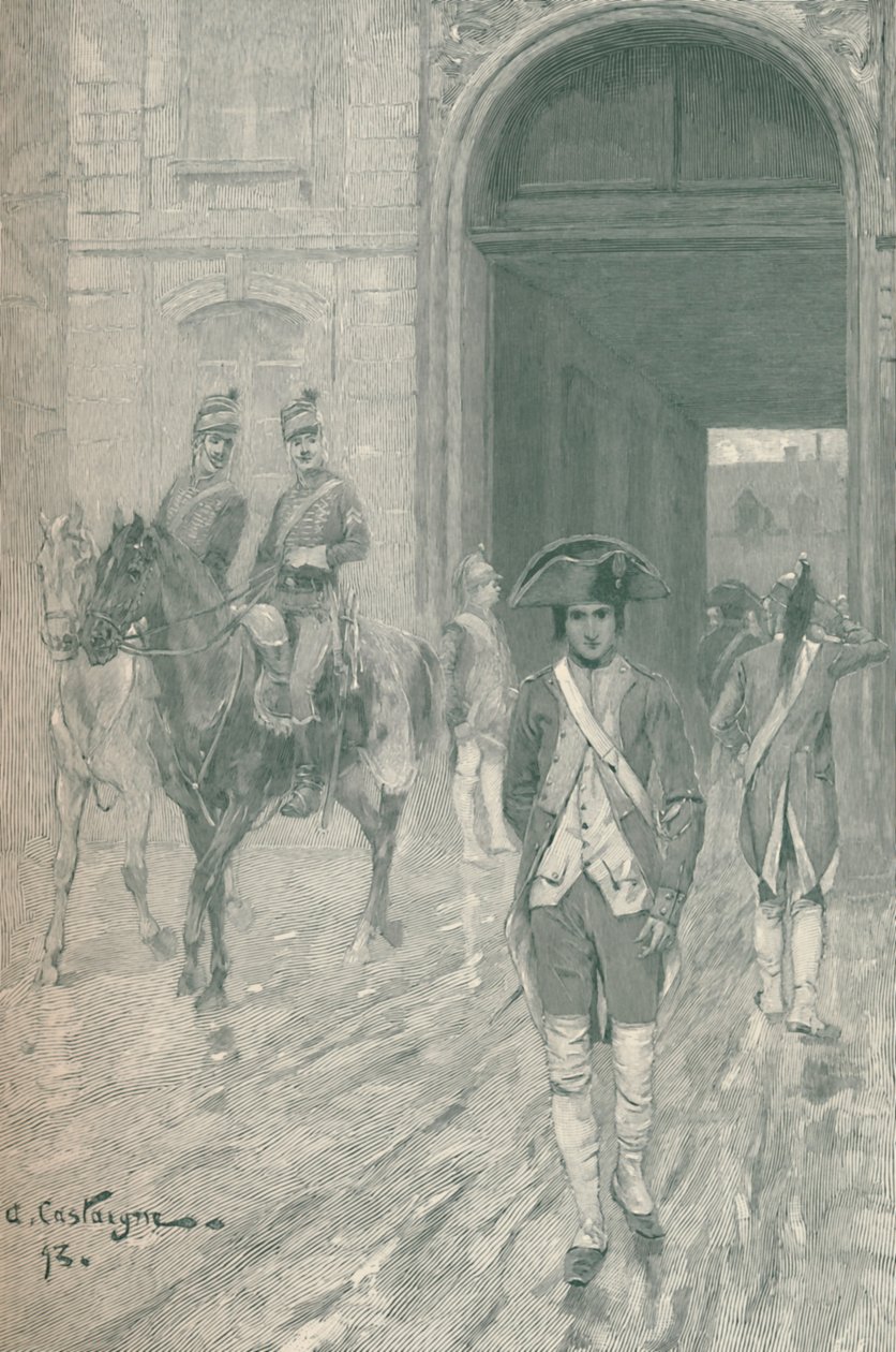 Bonaparte ved Militærskolen, Paris, 1784, 1896 av M. Haider