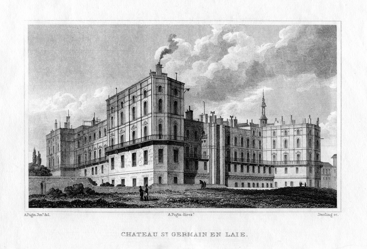 Chateau of Saint Germain en Laye, Paris, c1830 av M. J. Starling