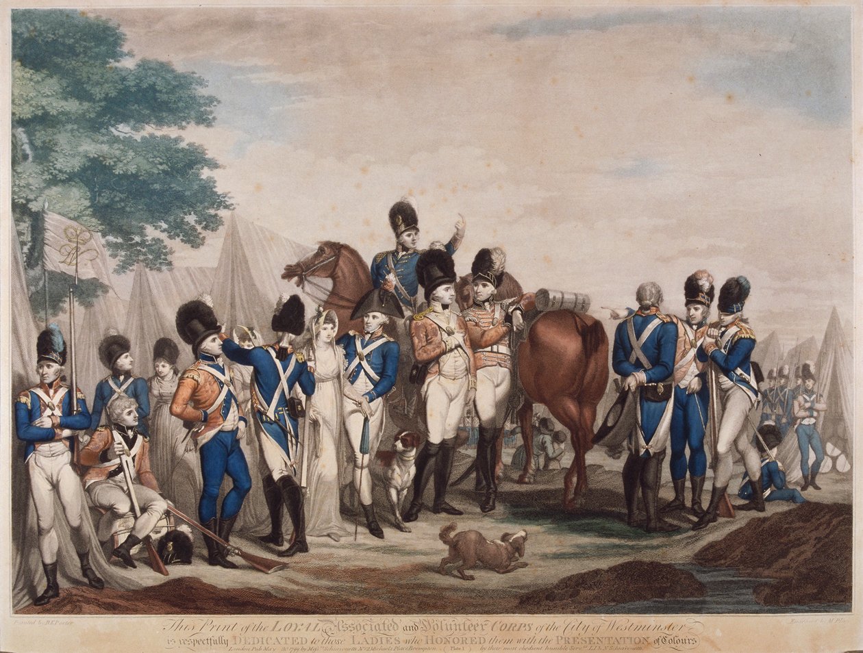Soldater fra Loyal Associated and Volunteer Corps i City of Westminster, 1799 av M Place