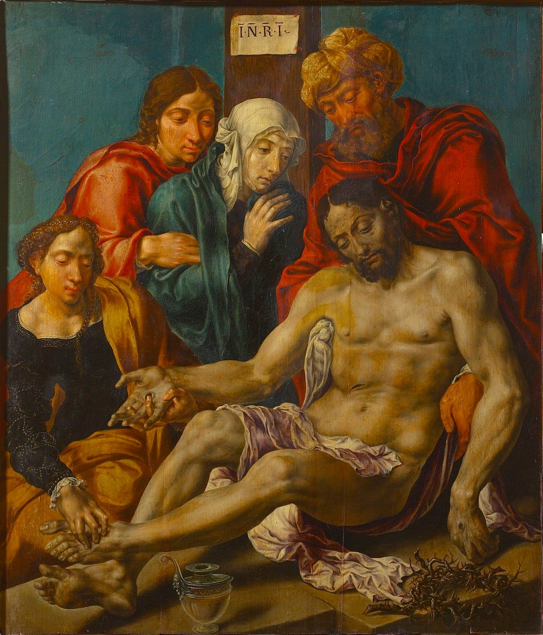 Deponeringen. av Maarten Jacobsz Heemskerck van