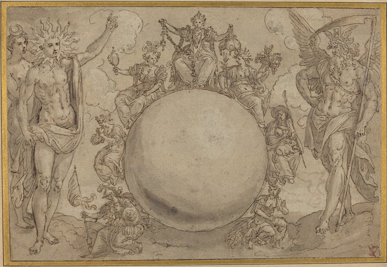 Apollo, Diana og tid med menneskelivets sykliske omskiftelser av Maarten de Vos