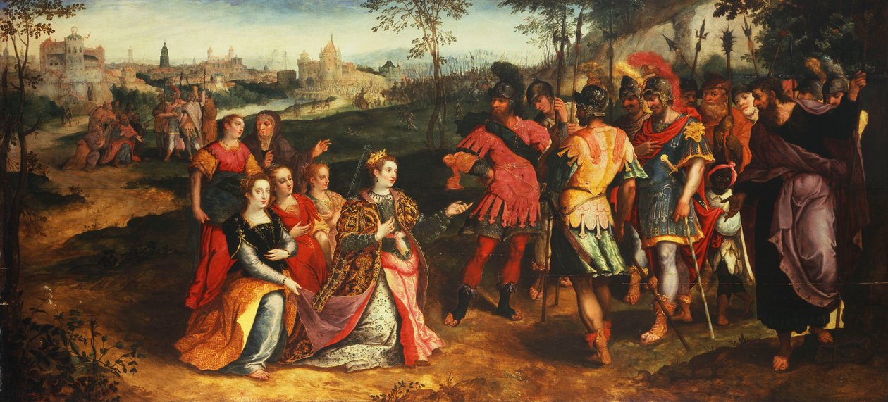 Coriolanus og Volumnia, av Maarten de Vos