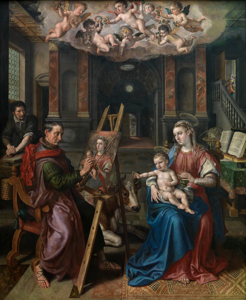 St. Luke maler jomfruen av Maarten de Vos