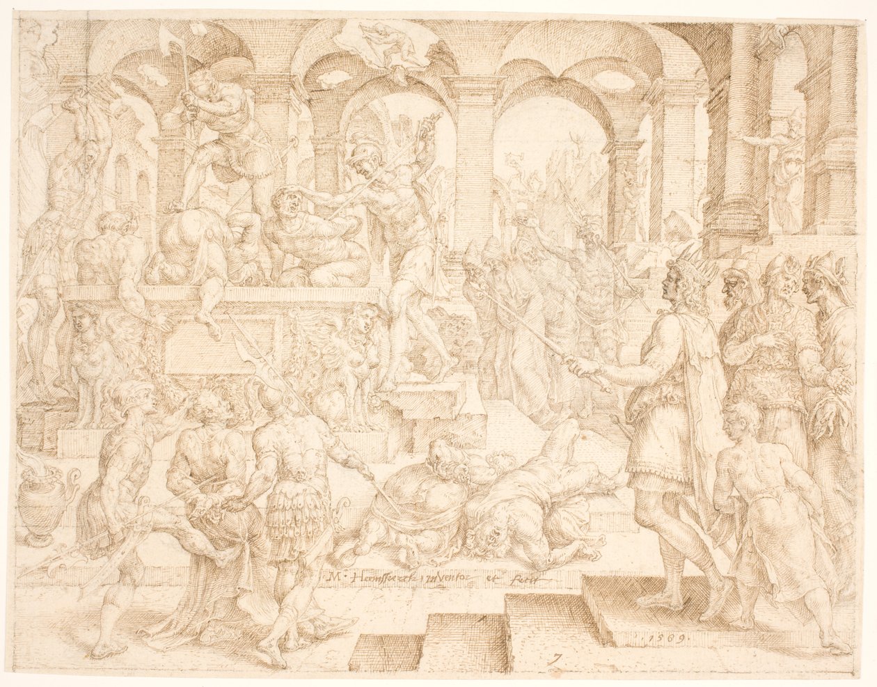 Josias befaler at alle prestene på offerhaugene skal drepes av Maarten van Heemskerck