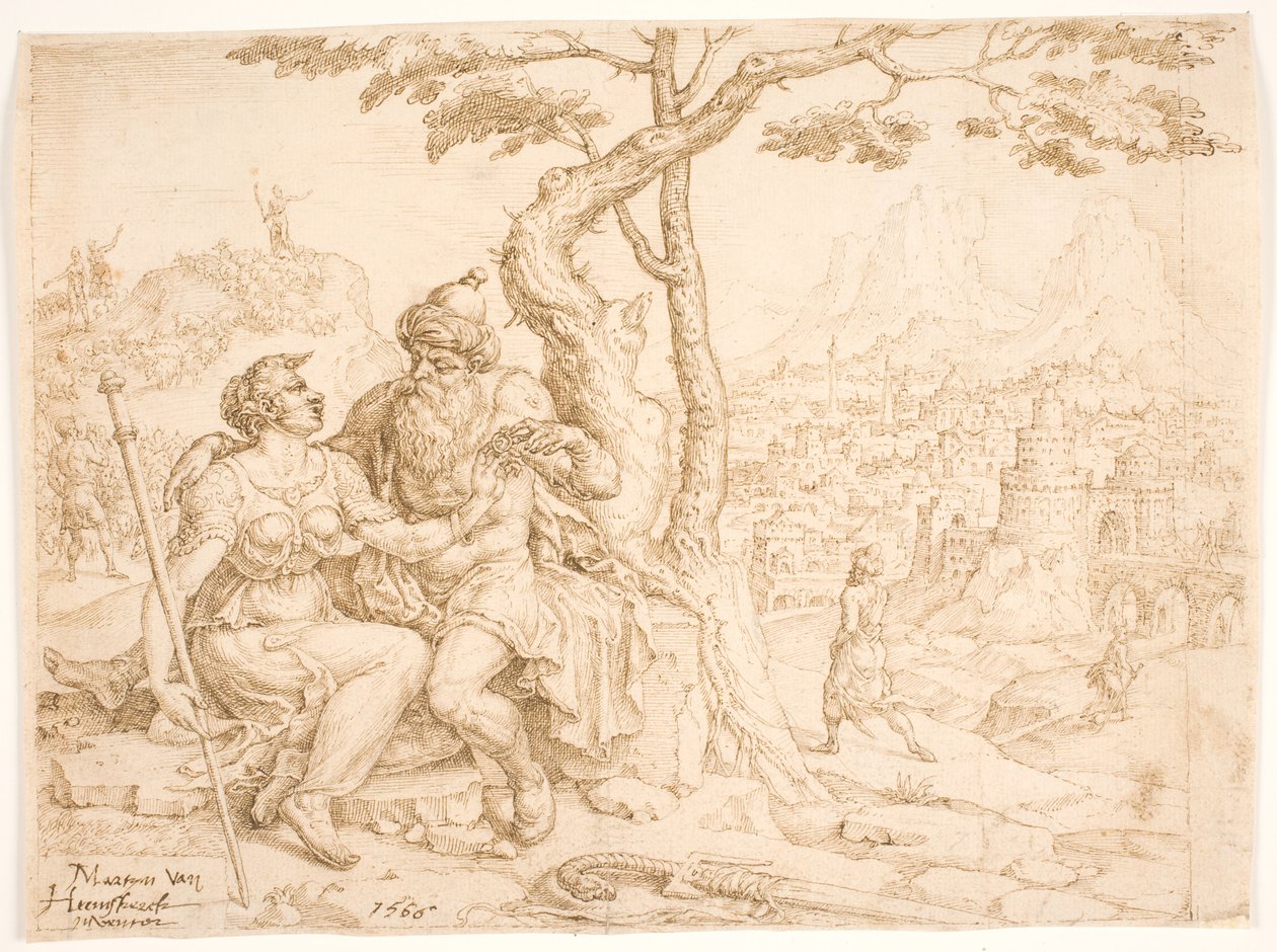 Juda og Tamar av Maarten van Heemskerck
