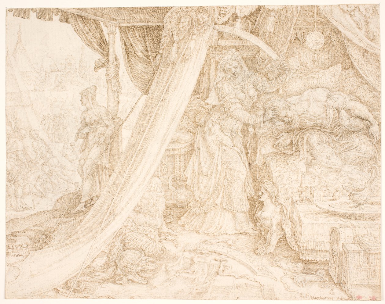 Judith kuttet hodet av Holofernes av Maarten van Heemskerck