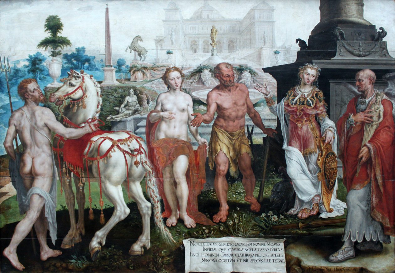 Momos bebreider gudenes verk av Maarten van Heemskerck