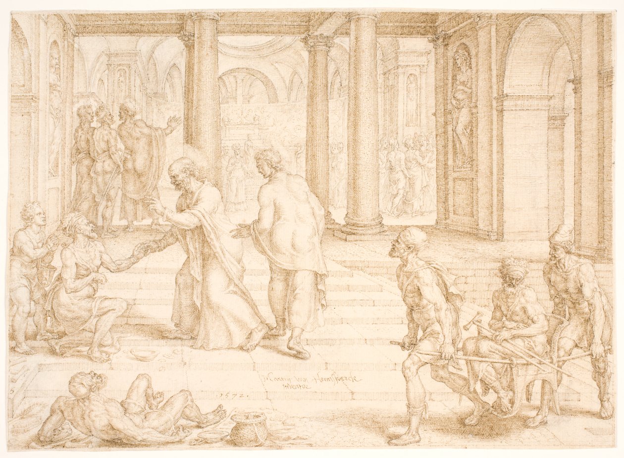 Peter helbreder et lam av Maarten van Heemskerck