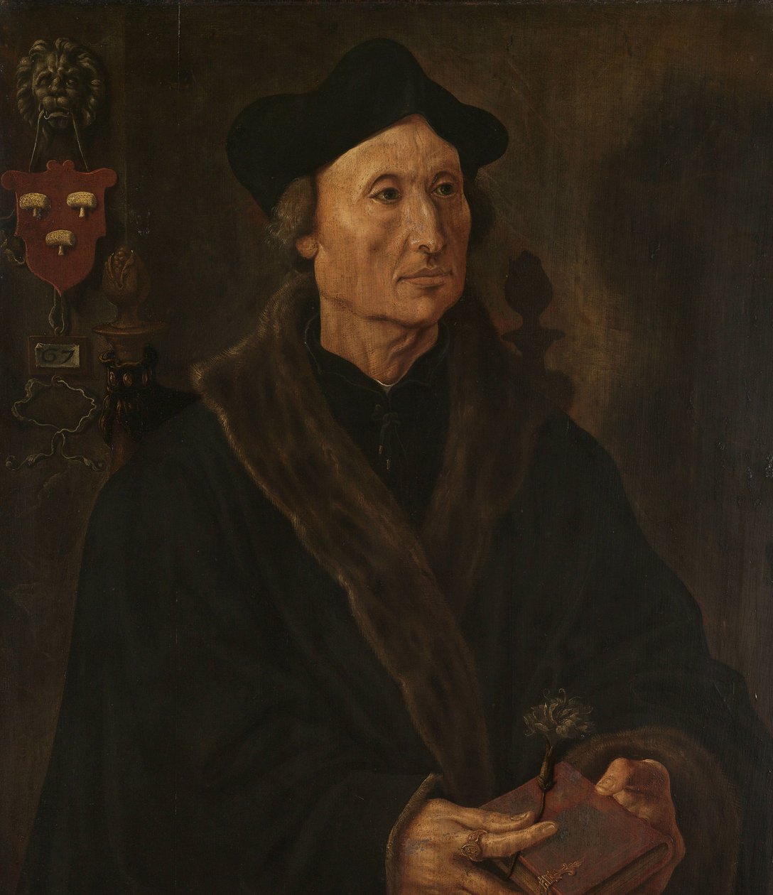 Portrett av Johannes Colmannus, rektor ved klosteret St. Agatha i Delft av Maarten van Heemskerck