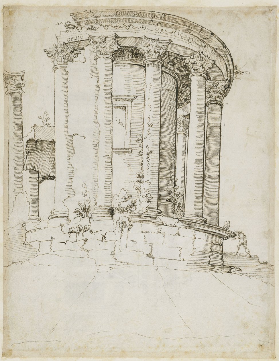 Rundtempel i Tivoli av Maarten van Heemskerck