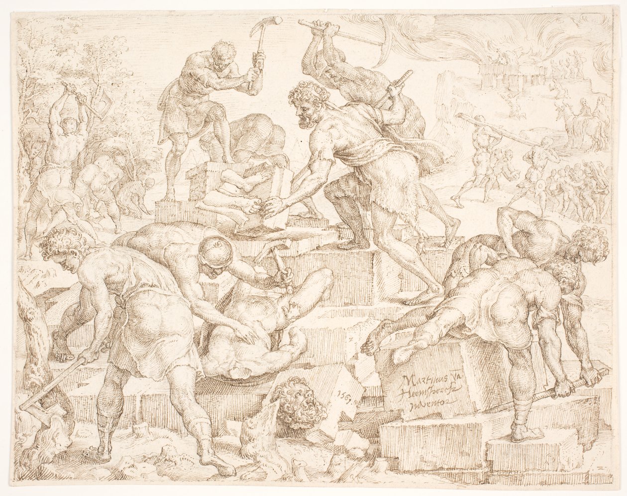 Ødeleggelsen av Ba'als alter av Maarten van Heemskerck