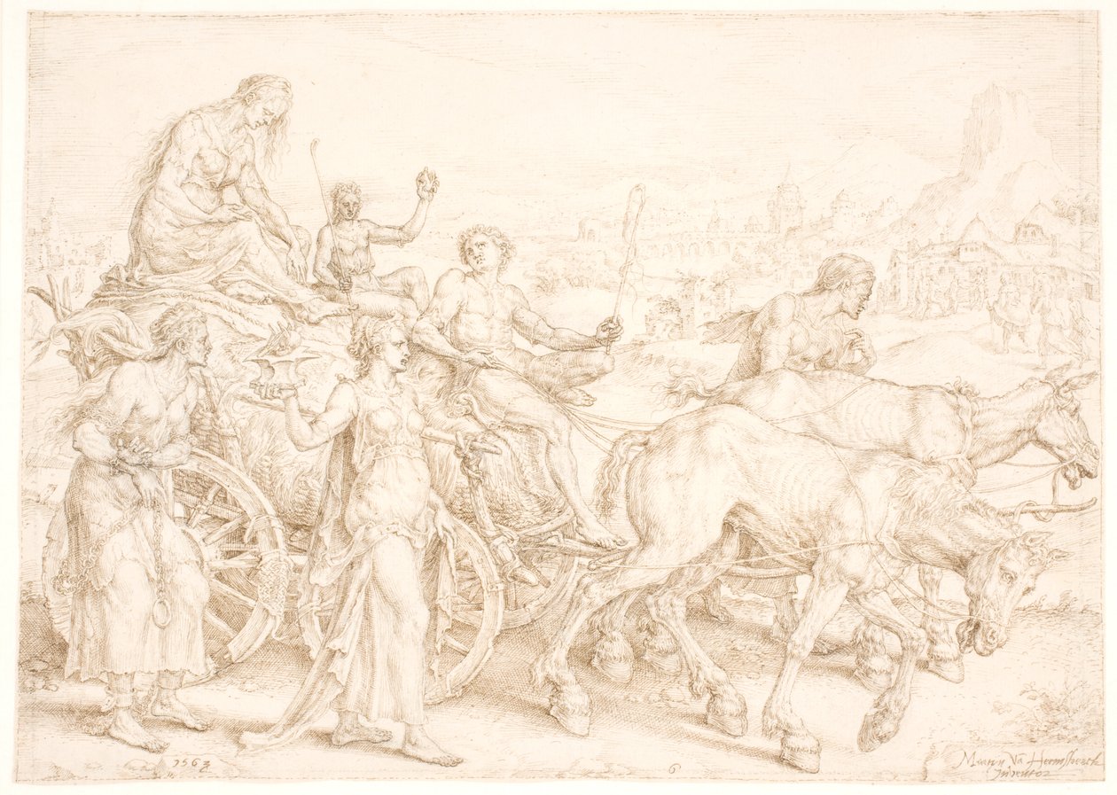 Triumfvogn ønsker av Maarten van Heemskerck