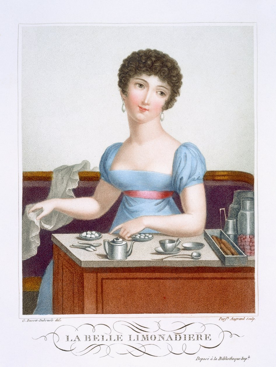 Den vakre lemonademaskinen, ca. 1816 av Madame G. Busset Dubruste