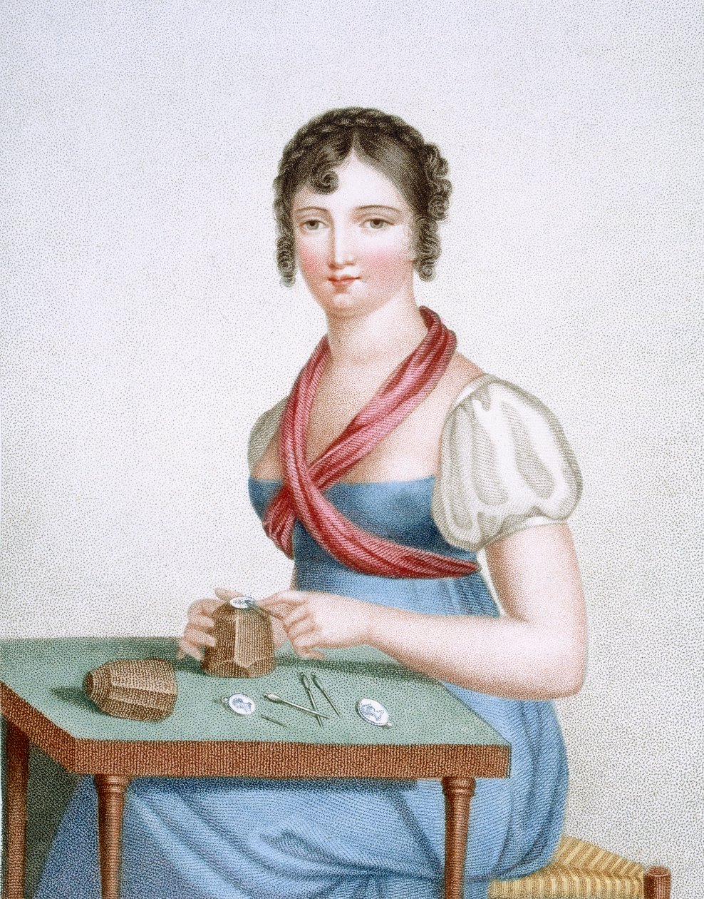 Trykkeren, gravert av Augrand, ca. 1816 av Madame G. Busset Dubruste