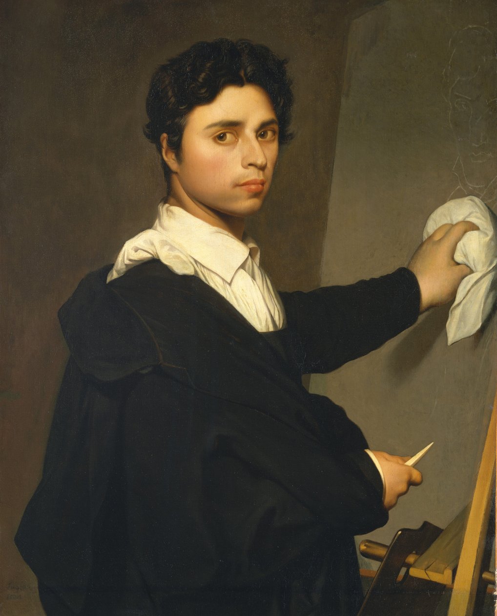 Ingres as a Young Man, ca. 1850-60 (olje på lerret) av Madame Gustave Hequet