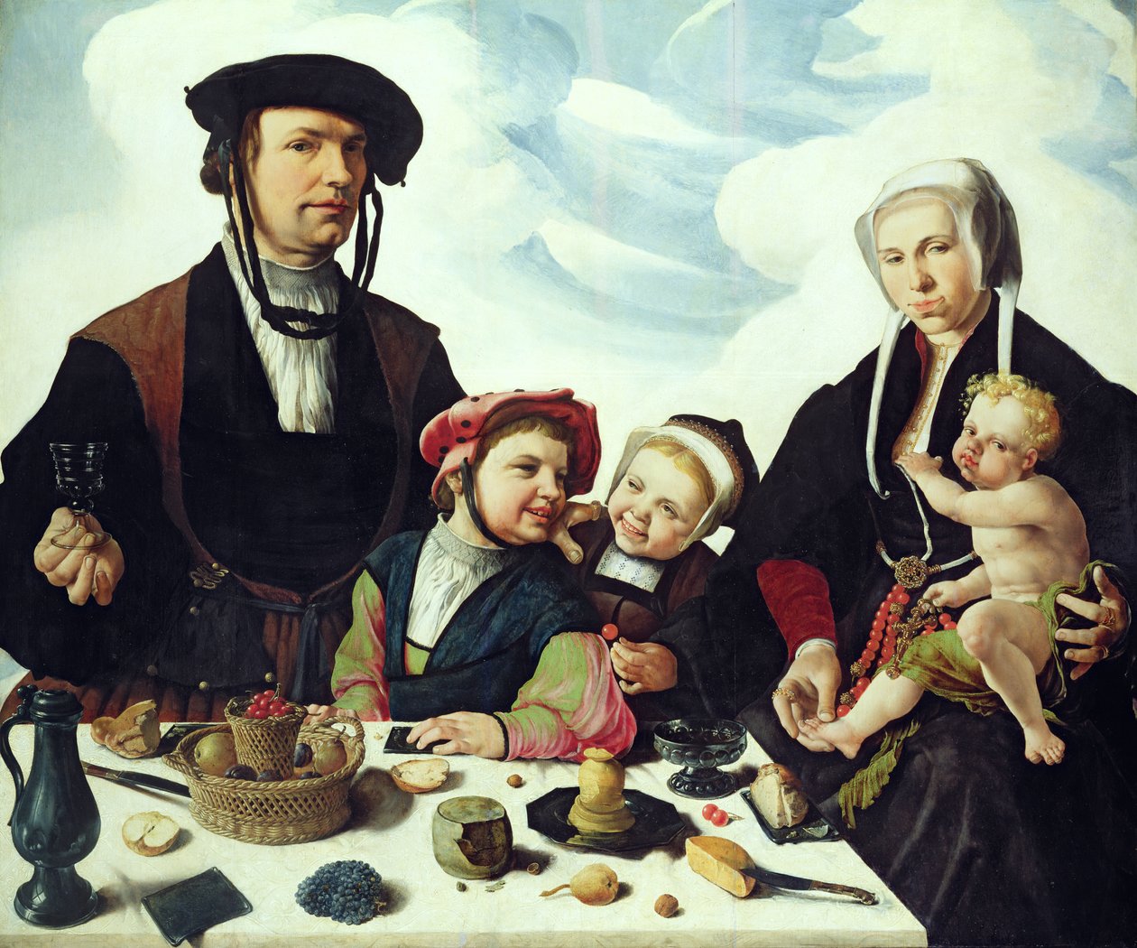 Pieter Jan Foppeszoon og hans familie, 1530 av Maerten van Heemskerck