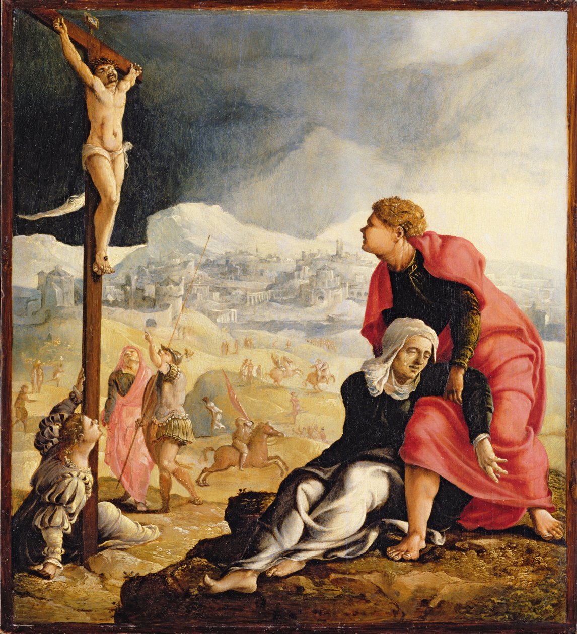 Korsfestelsen, ca. 1530 av Maerten van Heemskerck