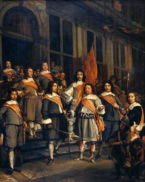 Et selskap fra Haag Arquebusiers av Maerten Lengele