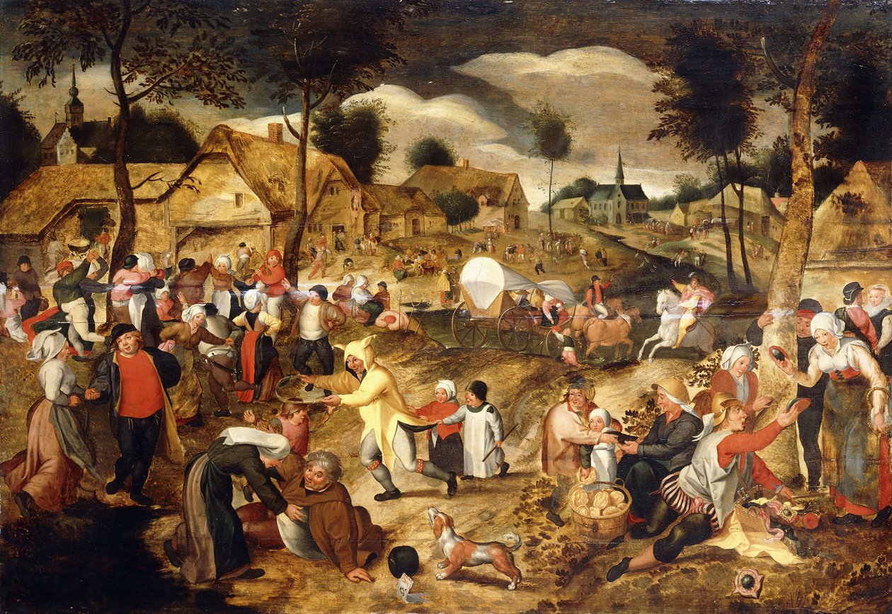 På Village Kermesse, av Maerten van Cleve