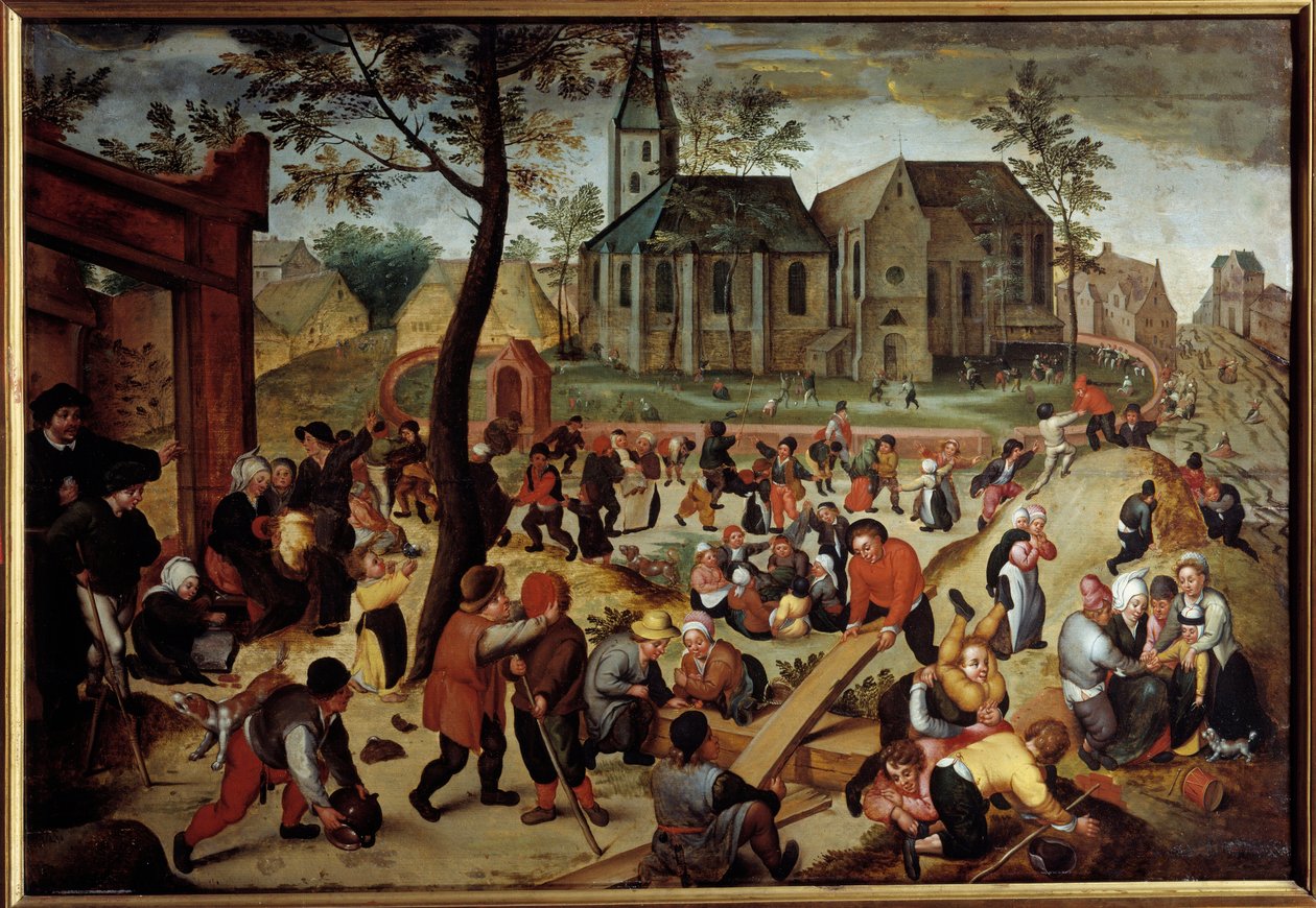 Barnespill-maleri av Martin Van Cleve (1527-1581) av Maerten van Cleve