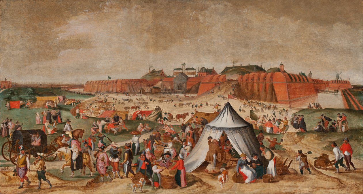 Riving av Citadel of Antwerpen, slutten av 1500-tallet (olje på panel) av Maerten van Cleve