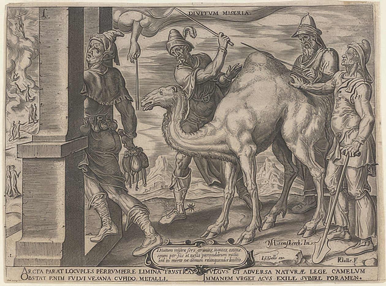 Rik mann og fattig Lasarus. 1563 av Maerten van Heemskerck