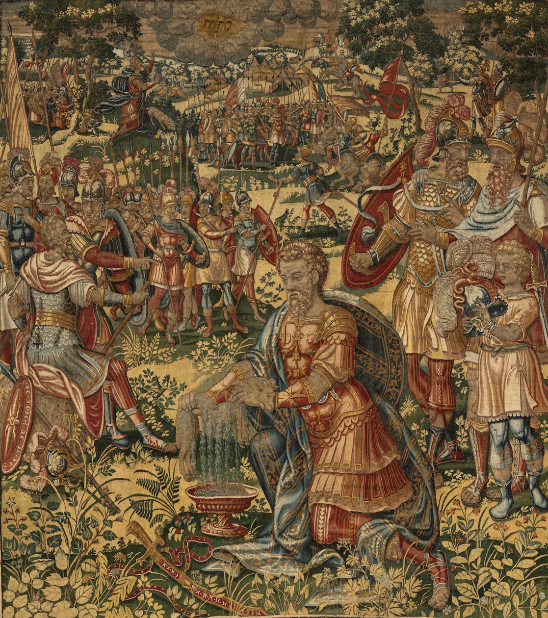 Historien om Gideon, sent på 1500-tallet (silke og ull) av Maerten van Heemskerck