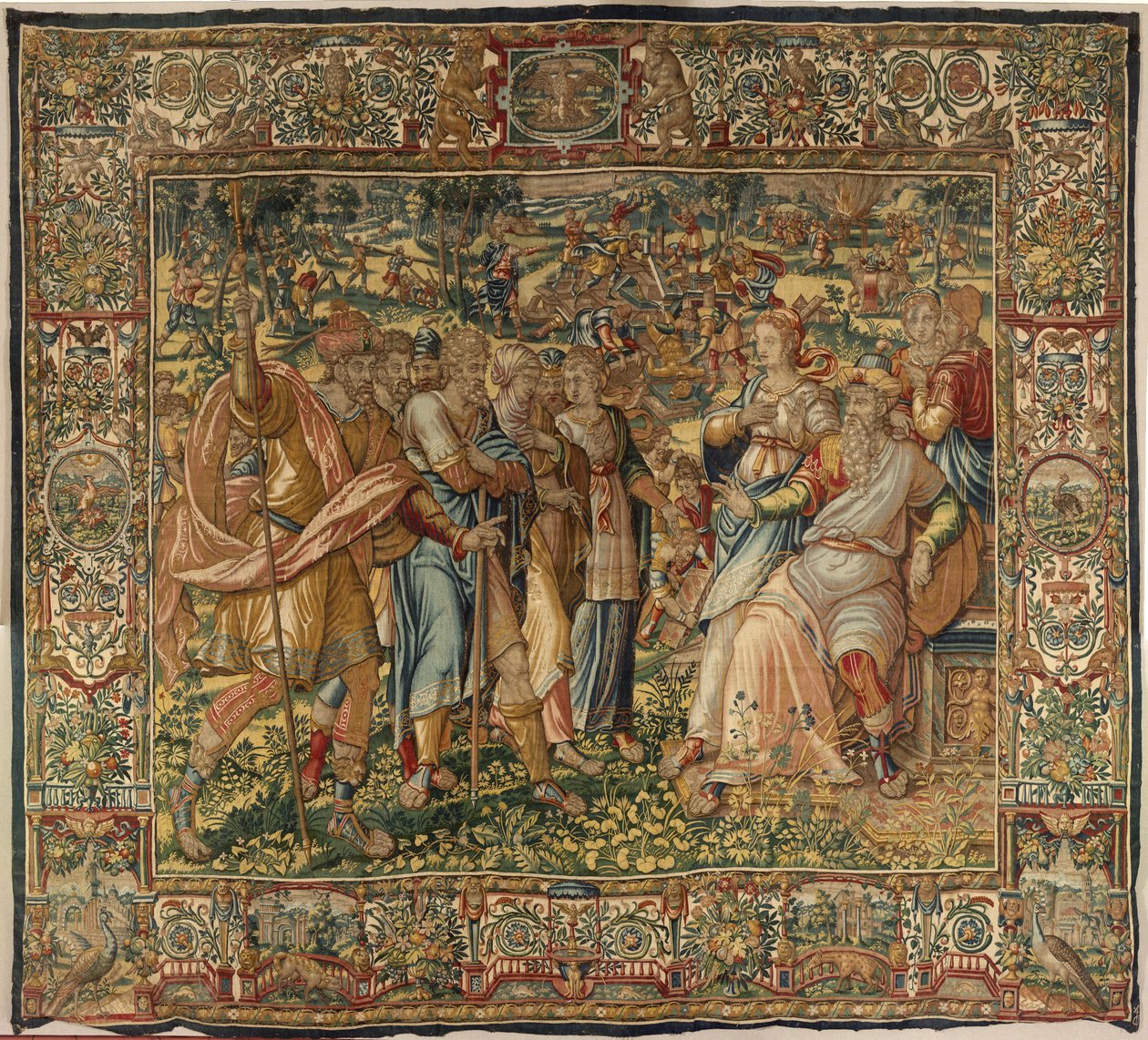 Historien om Gideon, sent på 1500-tallet (silke og ull) av Maerten van Heemskerck