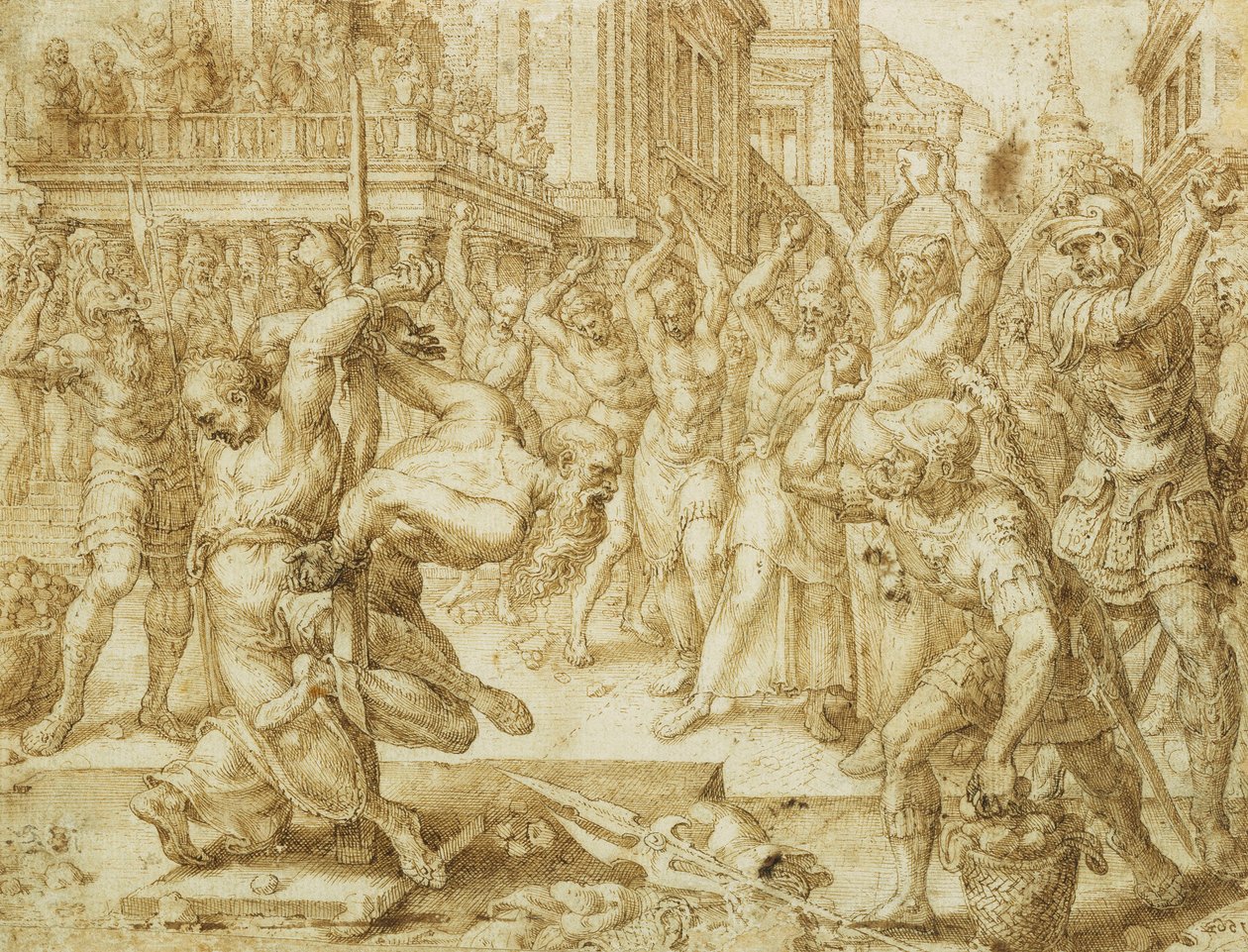 Steiningen av de eldste, fra historien om Susanna, 1562 av Maerten van Heemskerck