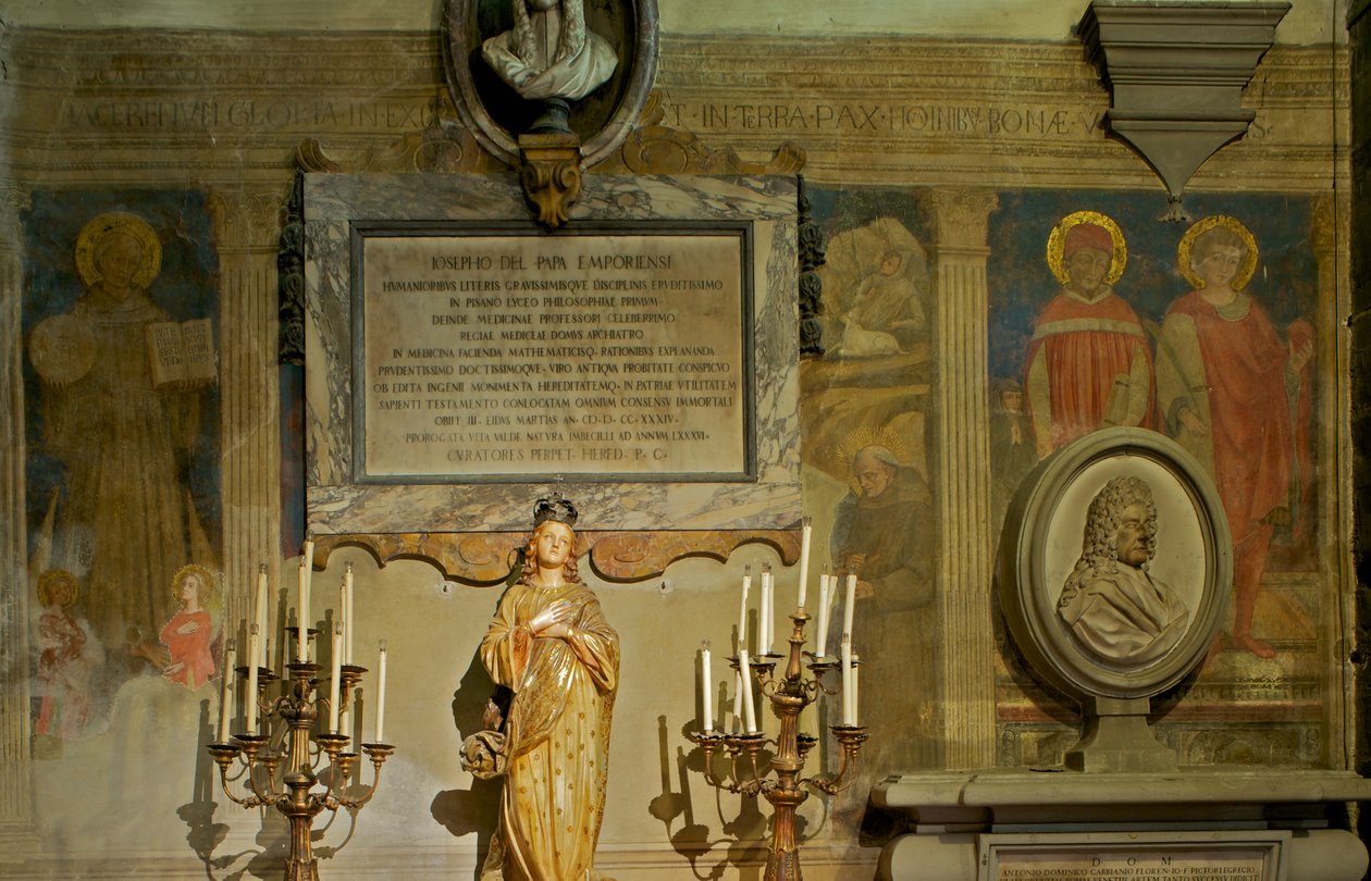 Saint Bernard - Nativity med de hellige Ansano, Ivo og Gerard av Maestro di Signa