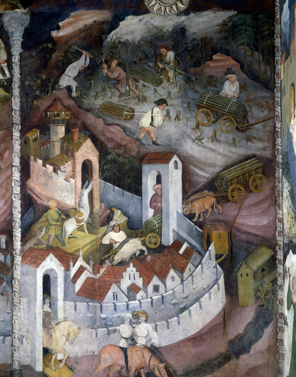 Desember måned, månedenes syklus av Maestro (attr. to) Venceslao