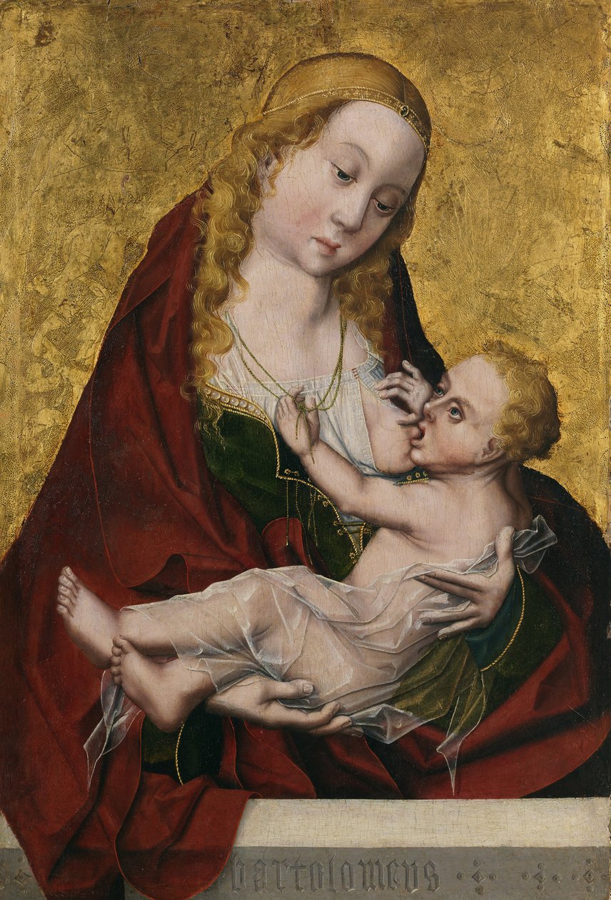 Jomfruen som dier barnet, ca. 1490 av Maestro Bartolomé