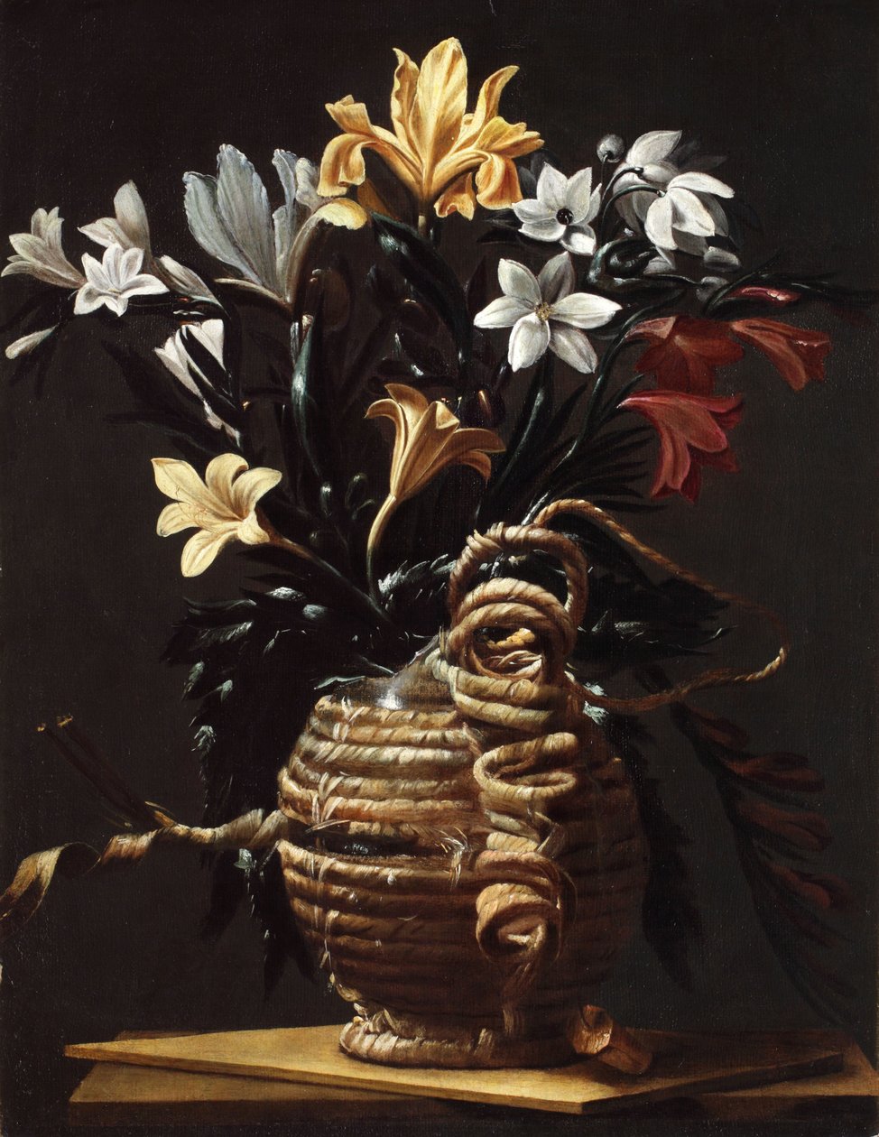 Kolbe med blomster, ca. 1615-1620. av Maestro della fiasca di Forlì