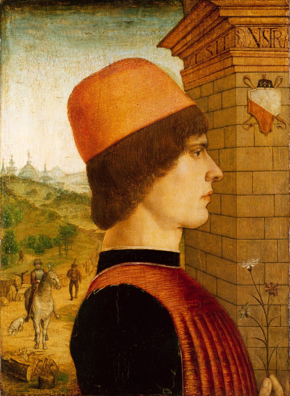 Portrett av en mann, muligens Matteo di Sebastiano av Bernardino Gozzadini, 1494. av Maestro delle Storie del Pane