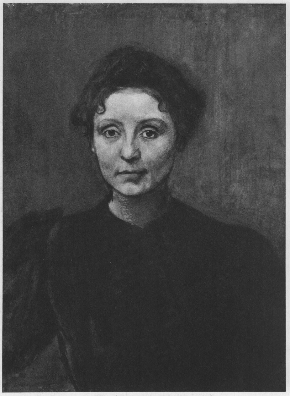 Fru M. Jouvray. Beskrivelse i henhold til kilde; sannsynligvis Madeleine Jouvray, fransk billedhugger, elev av Auguste Rodin og lærer av Edward Wittign av Magnus Enckell