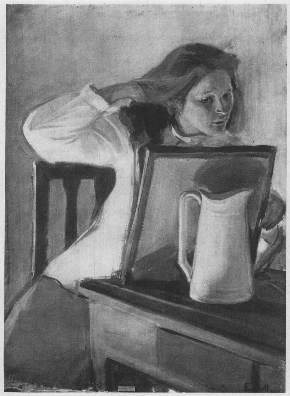 Foran speilet. Beskrivelse i henhold til kilder av Magnus Enckell