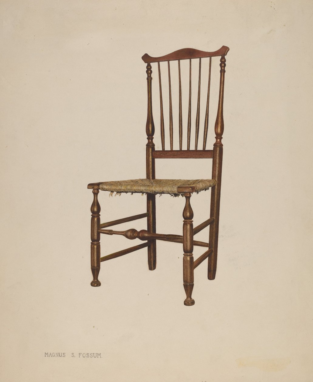 Bastard Windsor-stol, ca. 1939. av Magnus S. Fossum