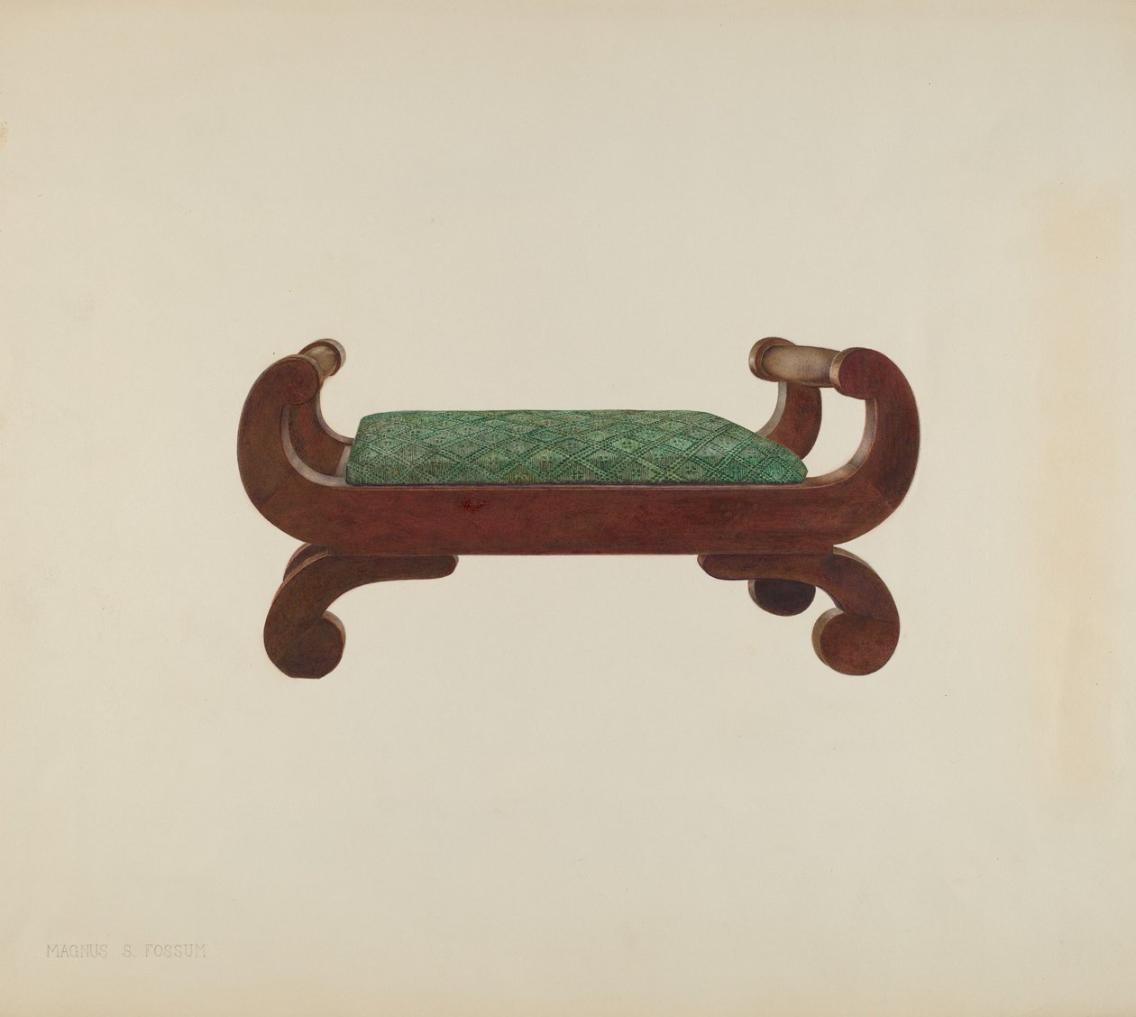 Fotkrakk - mahogni med hestehår, ca. 1939. av Magnus S. Fossum