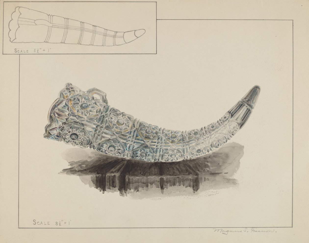 Glassblomstholder, ca. 1936. av Magnus S. Fossum