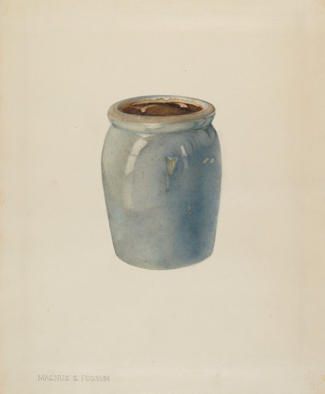 Keramikksyltetøykrukke, ca. 1938. av Magnus S. Fossum