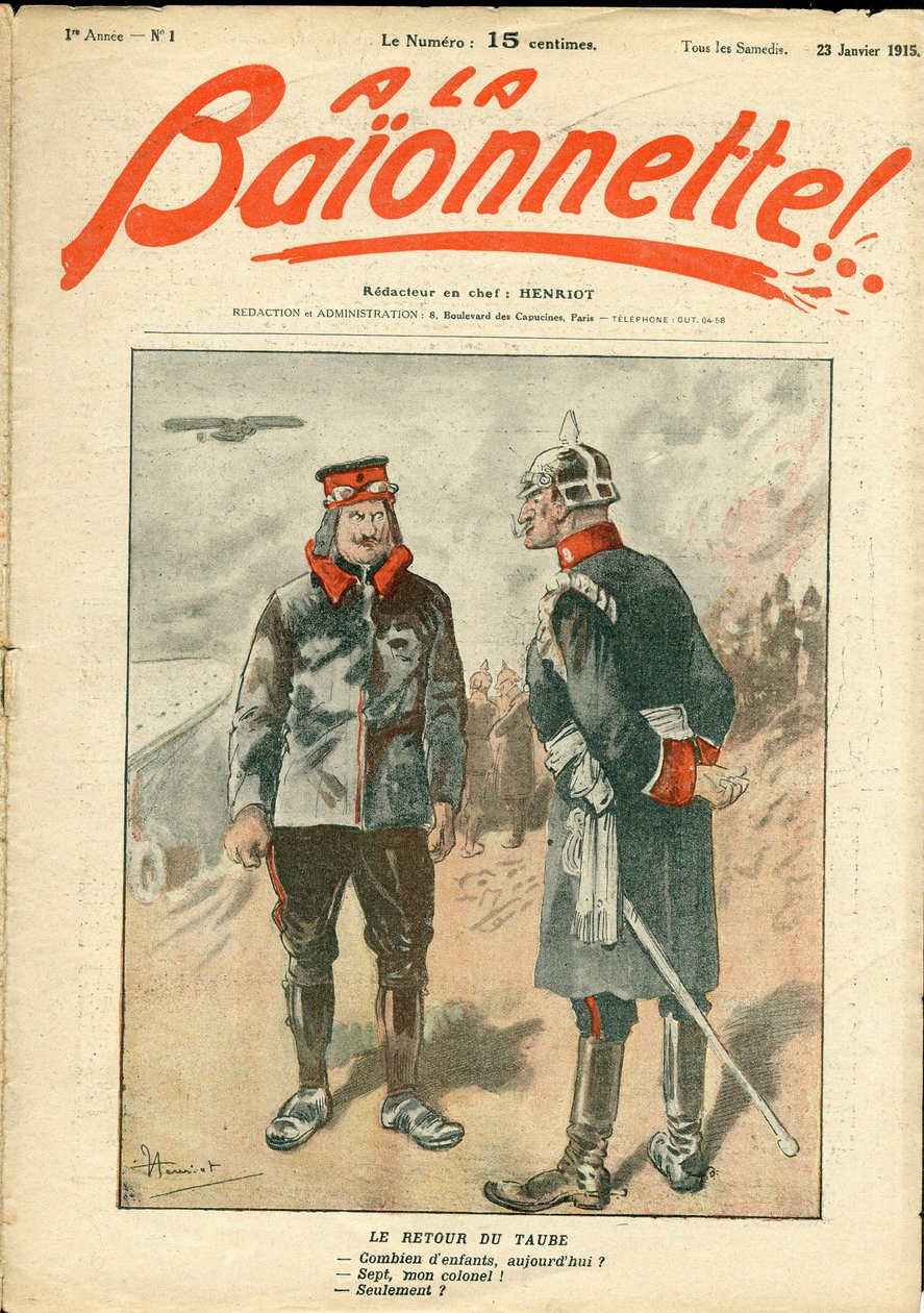 Cover av "" La Baionnette"", Satirical en Colors av Henri Maigrot