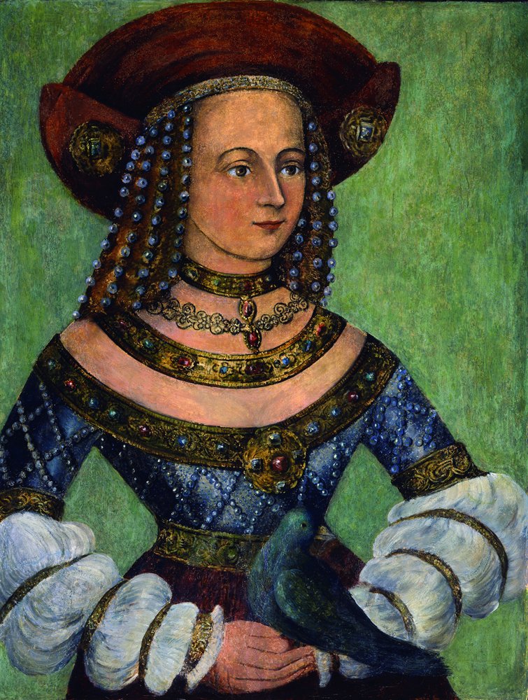 Portrett av Jadwiga Jagiellon. av Nicolaus Alexander Mair von Landshut
