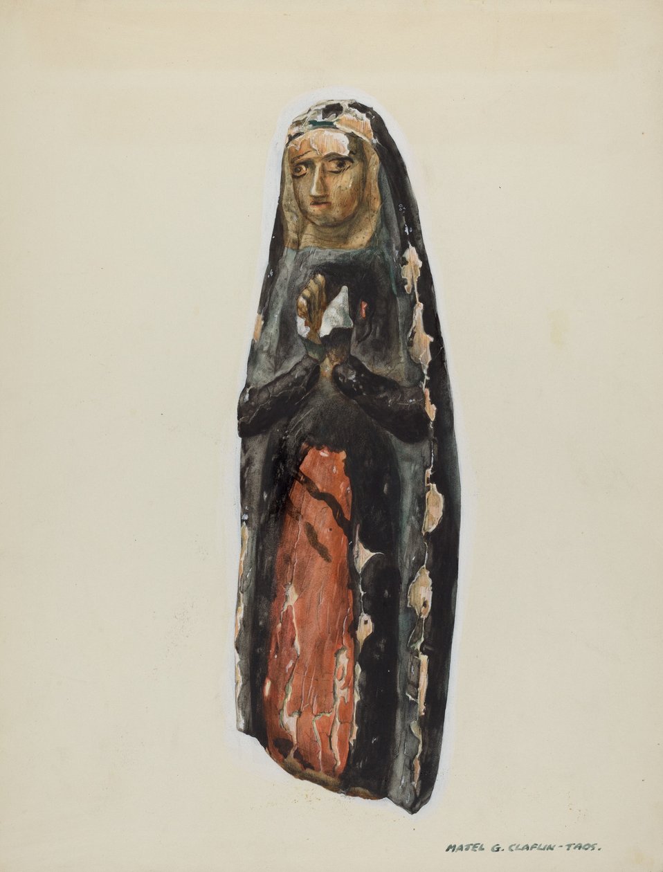 Bulto Virgin, ca. 1939. av Majel G. Claflin
