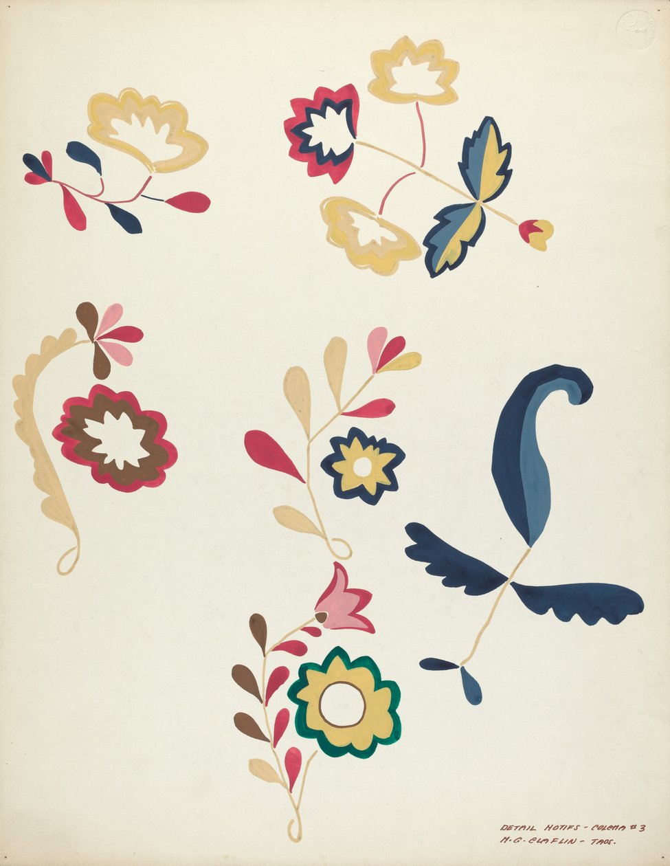 Design fra en foreslått portefølje, 19351942. av Majel G. Claflin