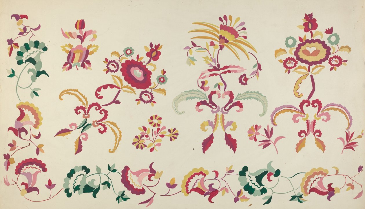 Broderi fra sengeteppe, 19351942. av Majel G. Claflin