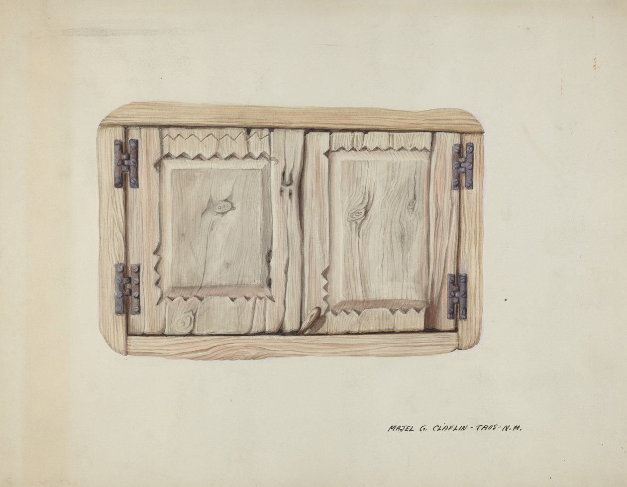 To veggdører, ca. 1937. av Majel G. Claflin
